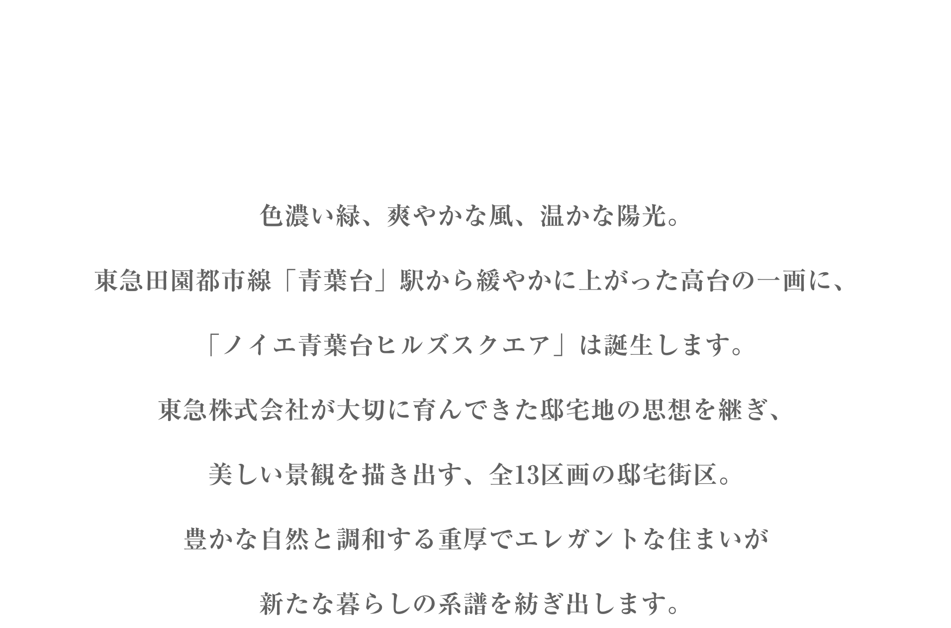 青葉台、丘の手。