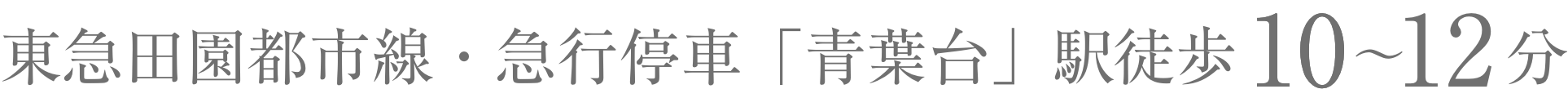 東急田園都市線・急行停車「青葉台」駅徒歩10分