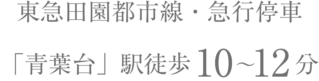 東急田園都市線・急行停車「青葉台」駅徒歩10分
